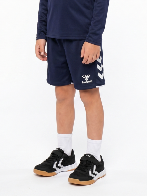 hmlCORE 2.0 TRAINING SHORTS KIDS, MARINE/WHITE, model
