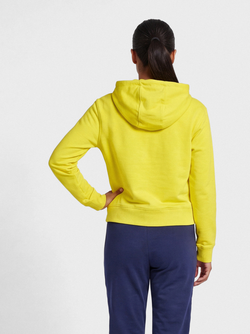hmlGO 2.0 HOODIE WOMAN, BLAZING YELLOW, model