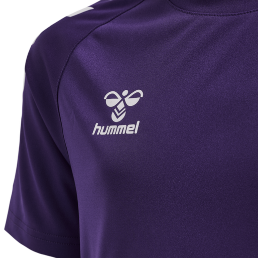 hmlCORE XK CORE POLY TEE S/S KIDS, ACAI/WHITE, packshot