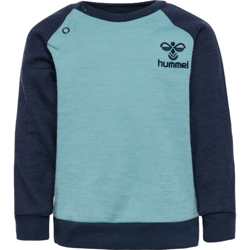 hmlWULBATO SWEATSHIRT, MINERAL BLUE, packshot