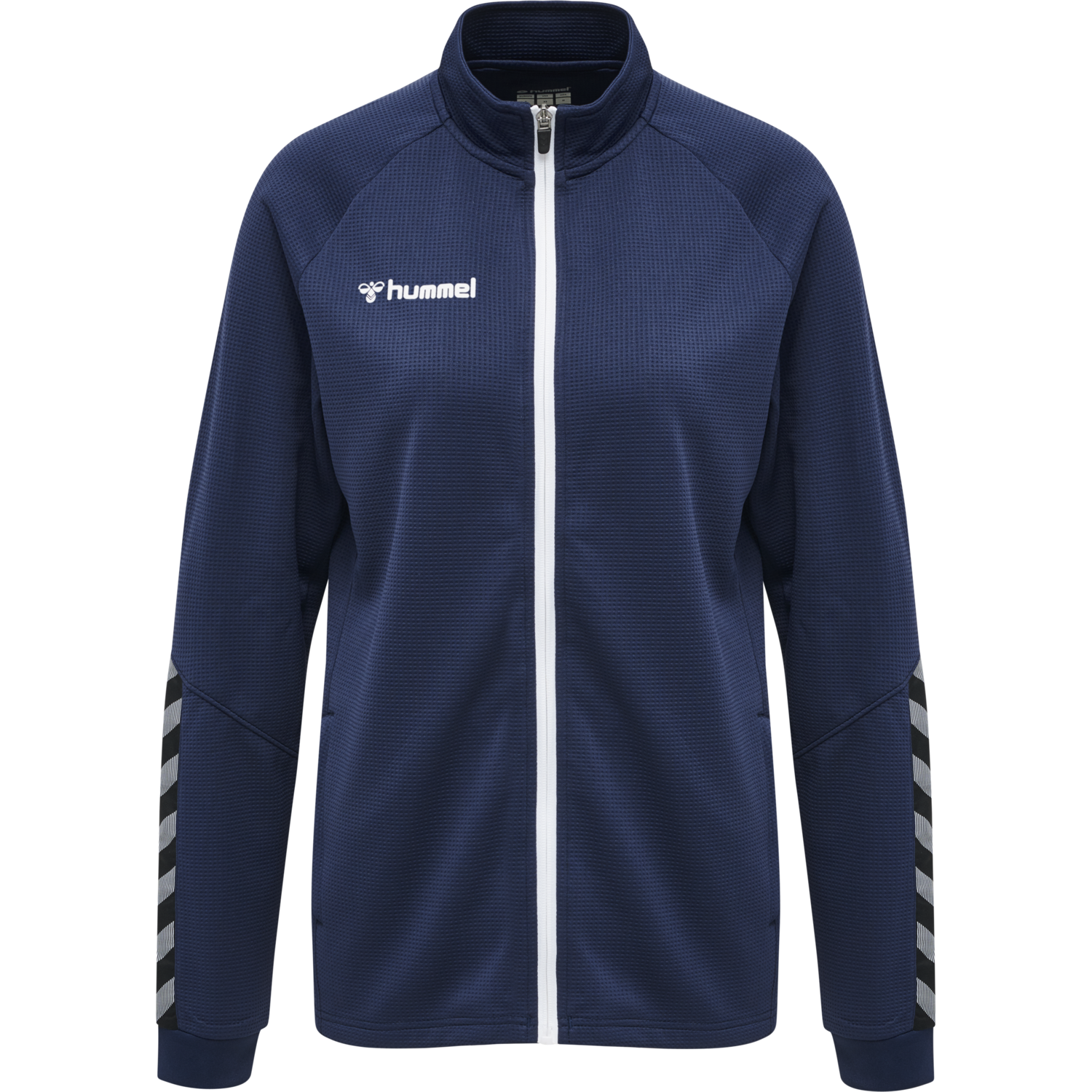 hmlAUTHENTIC WOMEN POLY ZIP JACKET, MARINE, packshot