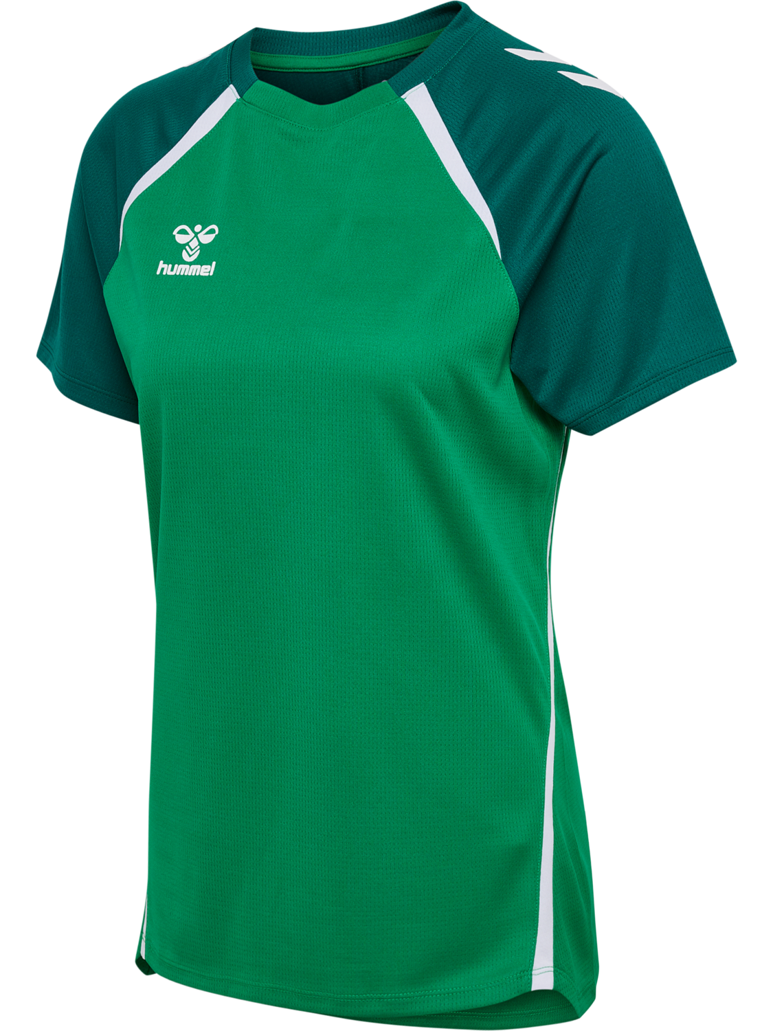 hmlLEAD 2.0 JERSEY S/S WOMAN, JELLY BEAN/EVERGREEN, packshot