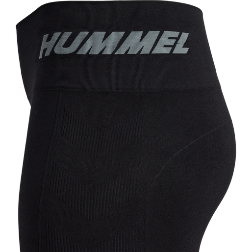 hmlTE PACE SEAMLESS HW TIGHTS PLUS, BLACK hmlTE PACE SEAMLESS HW TIGHTS PLUS, BLACK, packshot