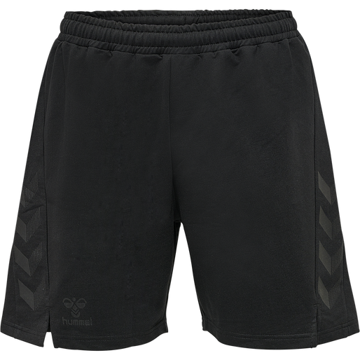 hmlOFFGRID COTTON SHORTS, JET BLACK/FORGED IRON hmlOFFGRID COTTON SHORTS, JET BLACK/FORGED IRON, packshot