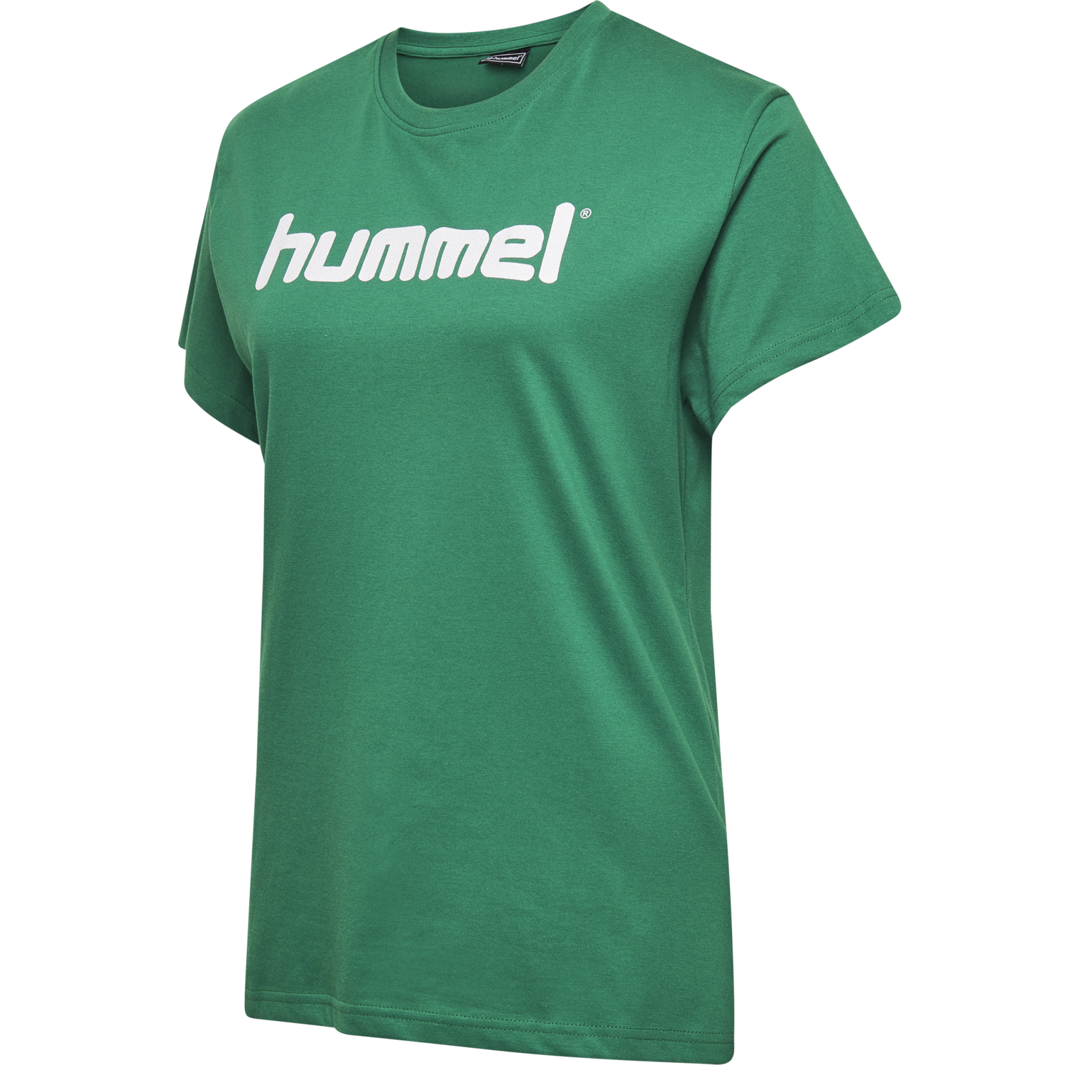 HMLGO COTTON LOGO T-SHIRT WOMAN S/S, EVERGREEN, packshot
