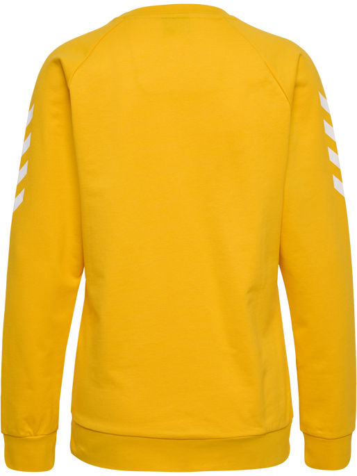 HMLGO COTTON SWEATSHIRT WOMAN, SPORTS YELLOW HMLGO COTTON SWEATSHIRT WOMAN, SPORTS YELLOW, packshot