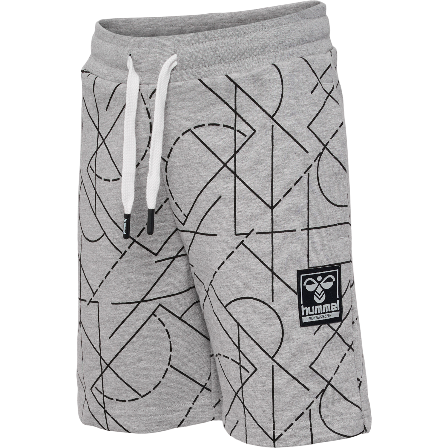 hmlTREVOR SHORTS, GREY MELANGE, packshot
