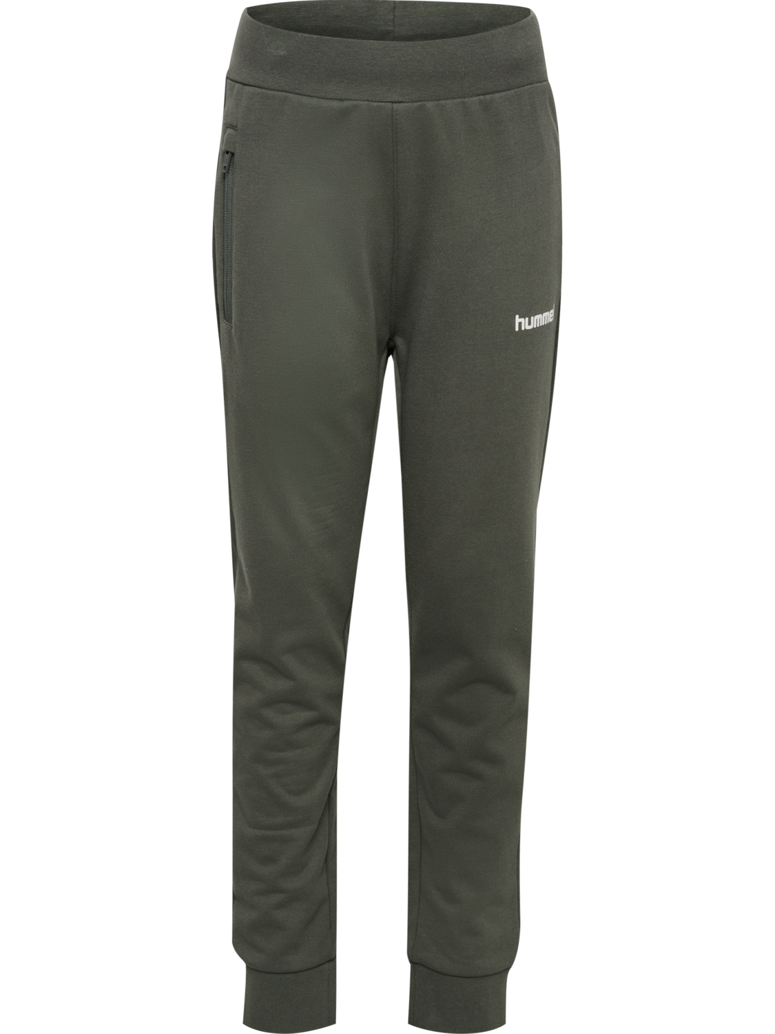 hmlJR REG LOGO ADJ WAIST PANTS, CASTOR GRAY, packshot
