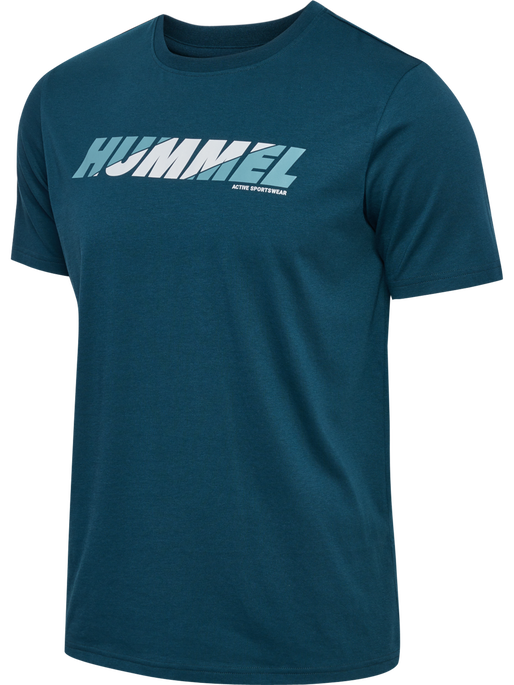 hmlGRAPHIC BOLD LOGO TEE, REFLECTING POND hmlGRAPHIC BOLD LOGO TEE, REFLECTING POND, packshot