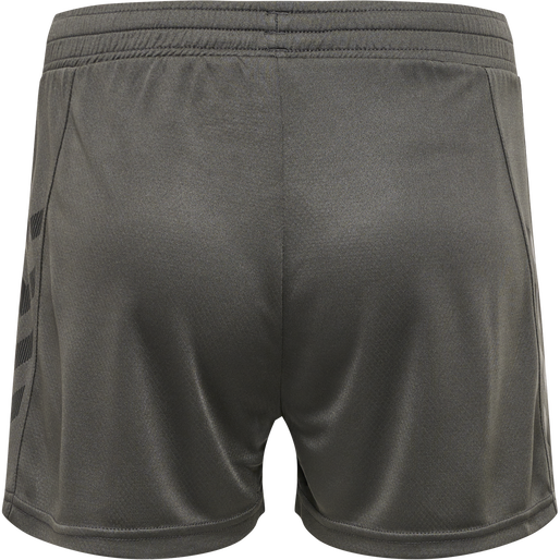 hmlONGRID POLY SHORTS WO, FORGED IRON/JET BLACK, packshot