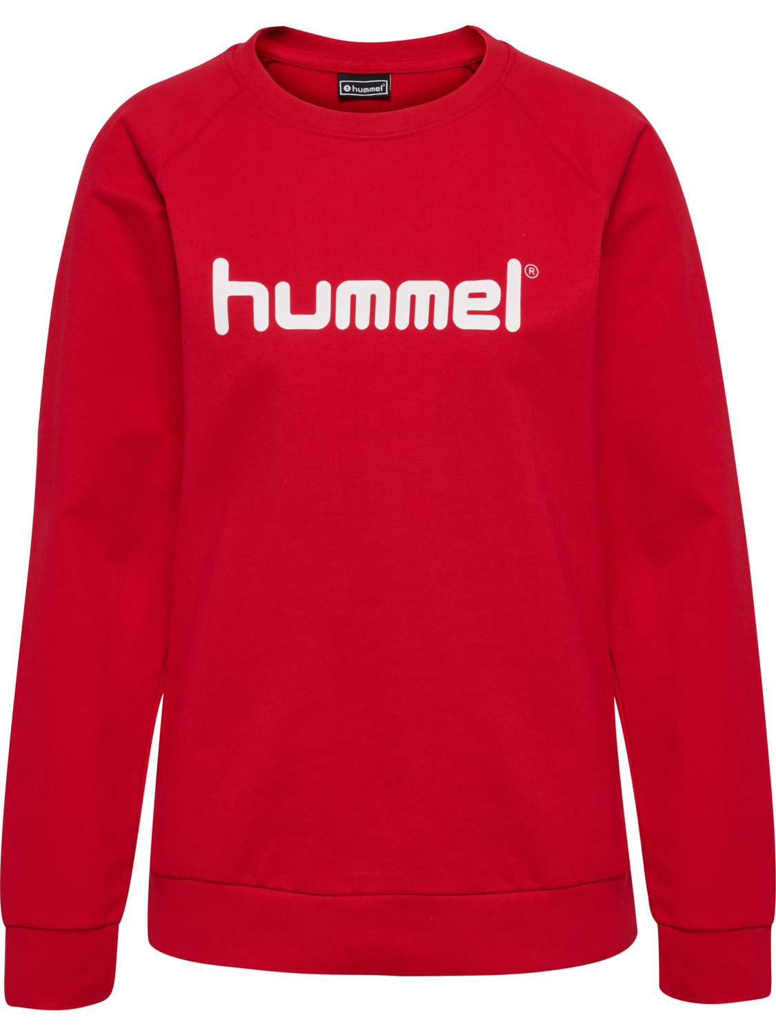 HMLGO COTTON LOGO SWEATSHIRT WOMAN, TRUE RED, packshot