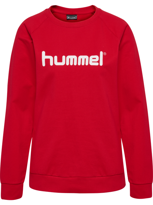 HMLGO COTTON LOGO SWEATSHIRT WOMAN, TRUE RED HMLGO COTTON LOGO SWEATSHIRT WOMAN, TRUE RED, packshot