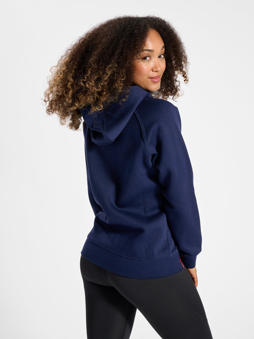 hmlRED HEAVY ZIP HOODIE WOMAN, MARINE, model