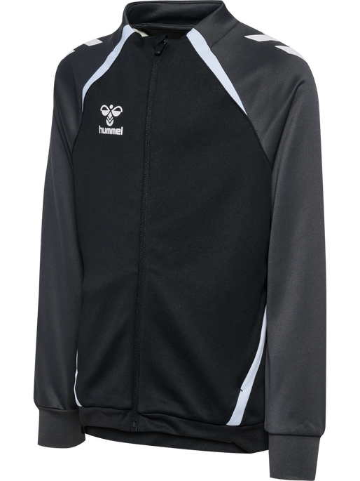 hmlLEAD 2.0 TRACK ZIP JACKET KIDS, BLACK/ASPHALT hmlLEAD 2.0 TRACK ZIP JACKET KIDS, BLACK/ASPHALT, packshot