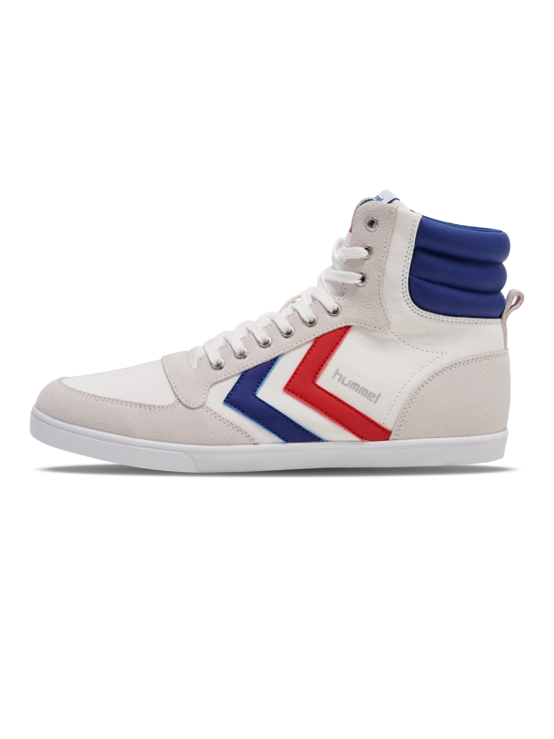HUMMEL SLIMMER STADIL HIGH, WHITE/BLUE/RED/GUM, packshot