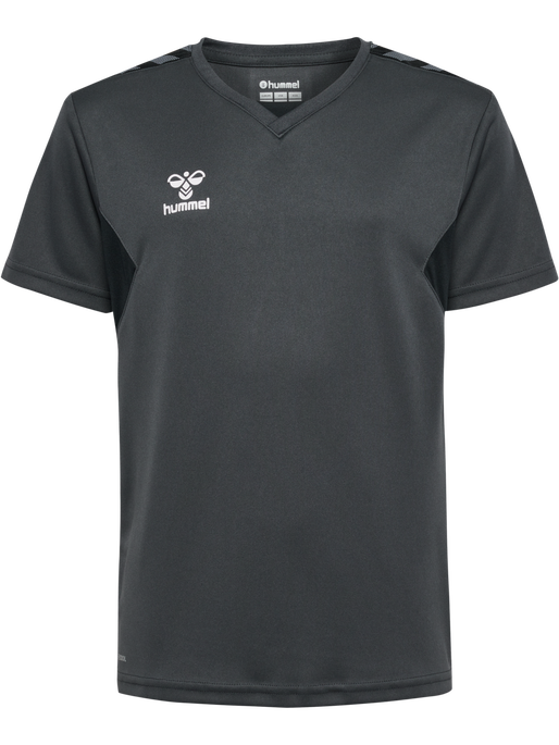 hmlAUTHENTIC PL JERSEY S/S KIDS, ASPHALT hmlAUTHENTIC PL JERSEY S/S KIDS, ASPHALT, packshot