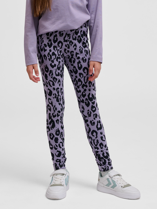 hmlMUSSE TIGHTS, LAVENDER GRAY, model