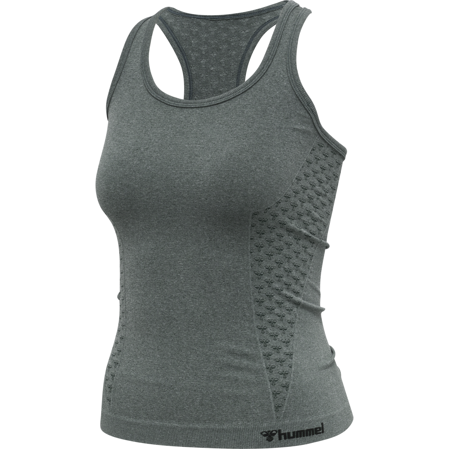 hmlCI SEAMLESS TOP, DARKEST SPRUCE MELANGE, packshot