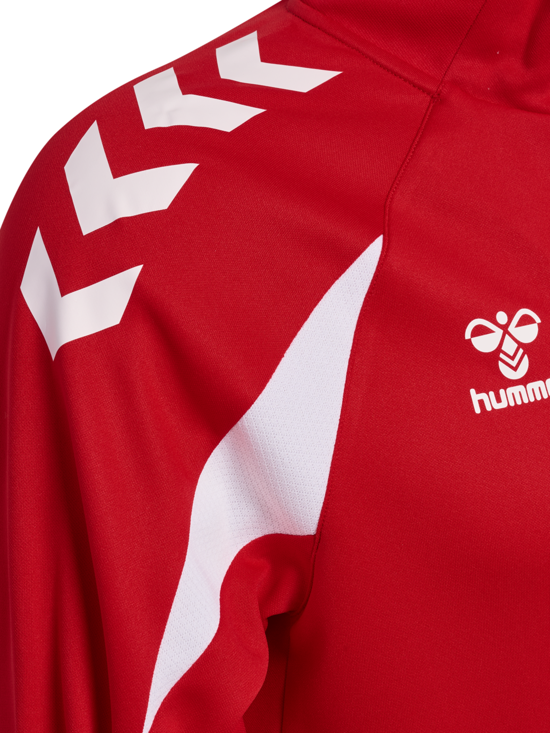 hmlCORE 2.0 HALF ZIP, TRUE RED/WHITE, packshot