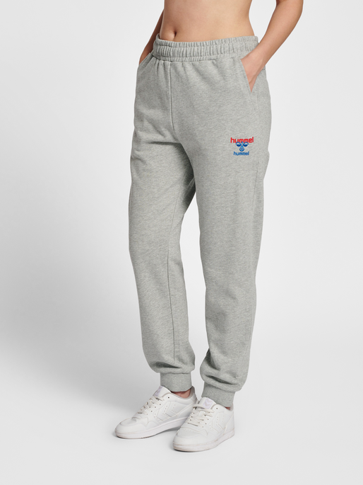 hmlIC DAYTON REGULAR PANTS, GREY MELANGE, model