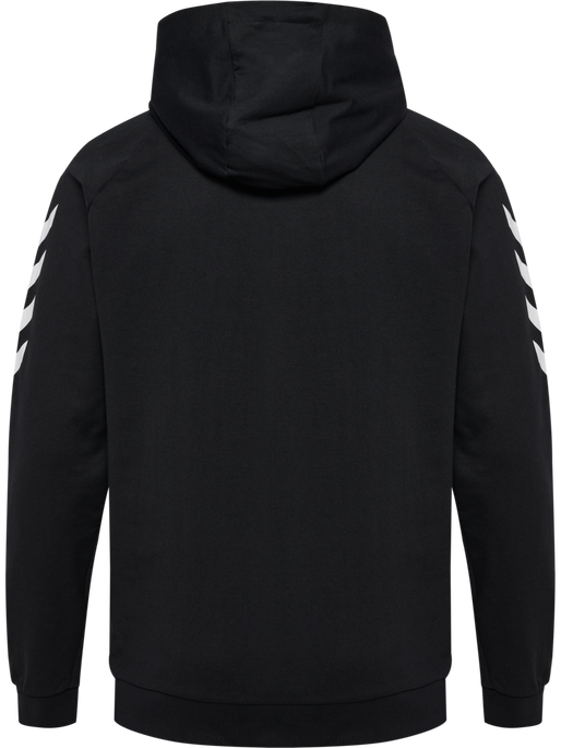 HMLGO COTTON ZIP HOODIE, BLACK, packshot