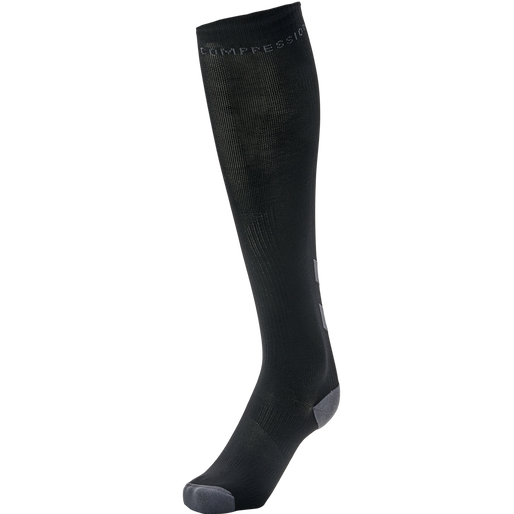 ELITE COMPRESSION SOCK, BLACK/ASPHALT, packshot