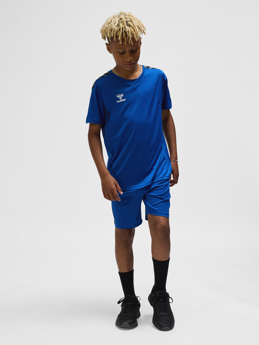 hmlAUTHENTIC PL JERSEY S/S KIDS, TRUE BLUE, model