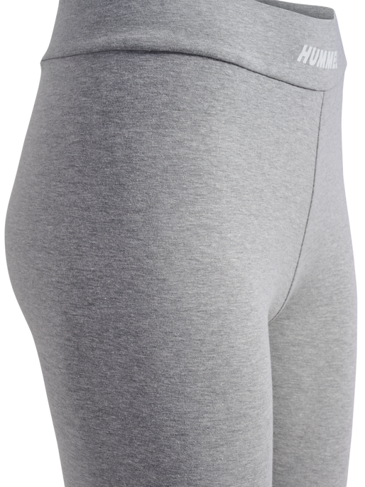 hmlELEMENTAL COTTON HW TIGHTS, GREY MELANGE, packshot