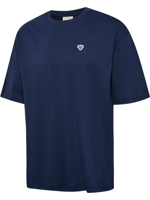 hmlLOOSE T-SHIRT BEE S/S, DRESS BLUES, packshot