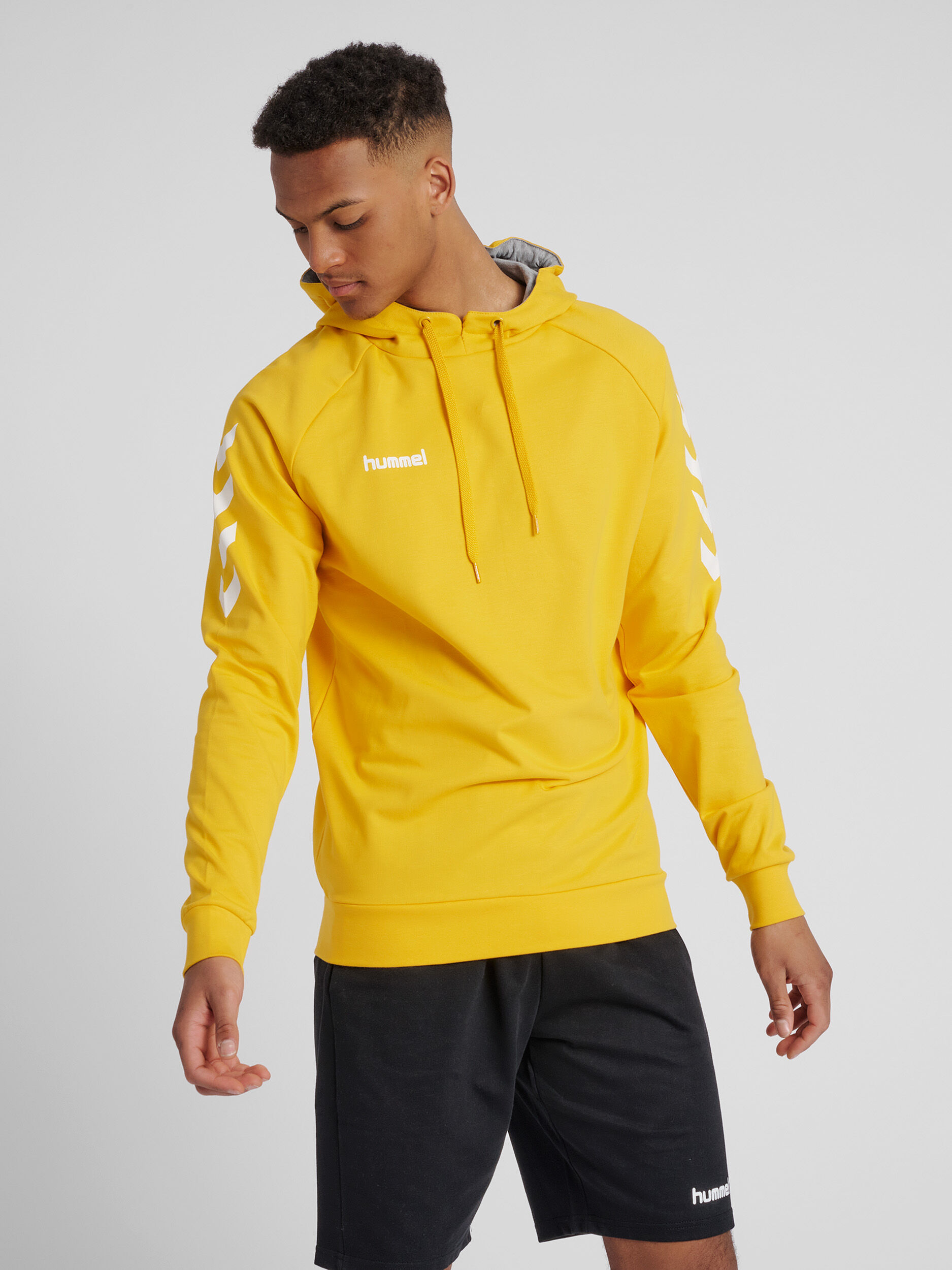 hummel GO COTTON HOODIE SPORTS YELLOW hummel.pl