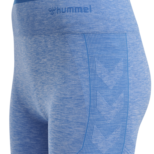 hmlMT UNA SEAMLESS MID WAIST SHORTS, MARINA MELANGE, packshot