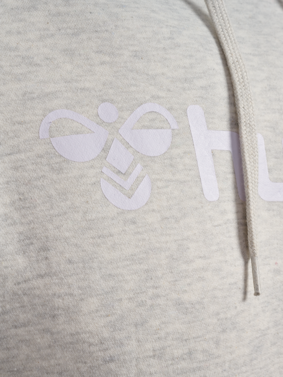hmlMOVER COTTON HOODIE, EGRET MELANGE, packshot