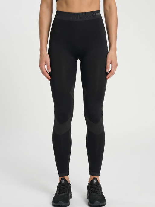 HUMMEL FIRST SEAMLESS TIGHTS WOMAN, BLACK, model