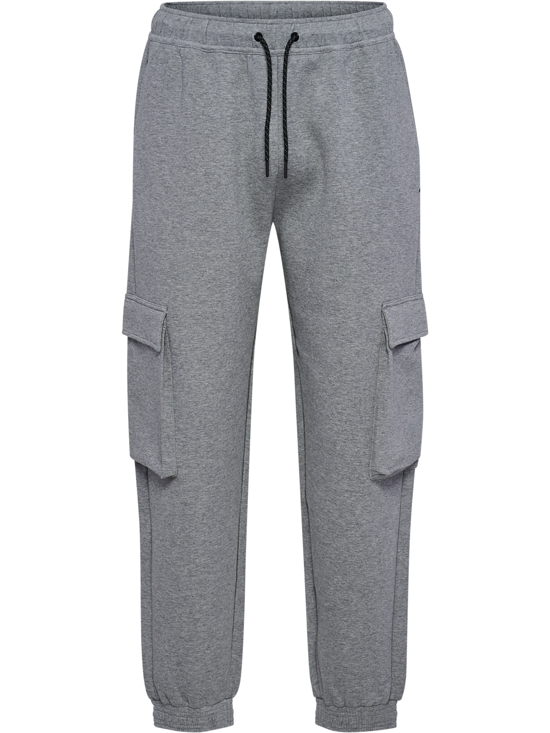 hmlTECH FLEECE LOOSE CARGO PANTS, GREY MELANGE, packshot