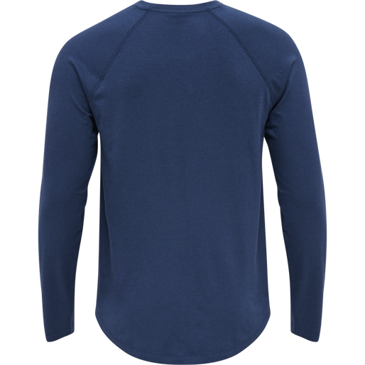 hmlMT LAZE T-SHIRT L/S, INSIGNIA BLUE, packshot