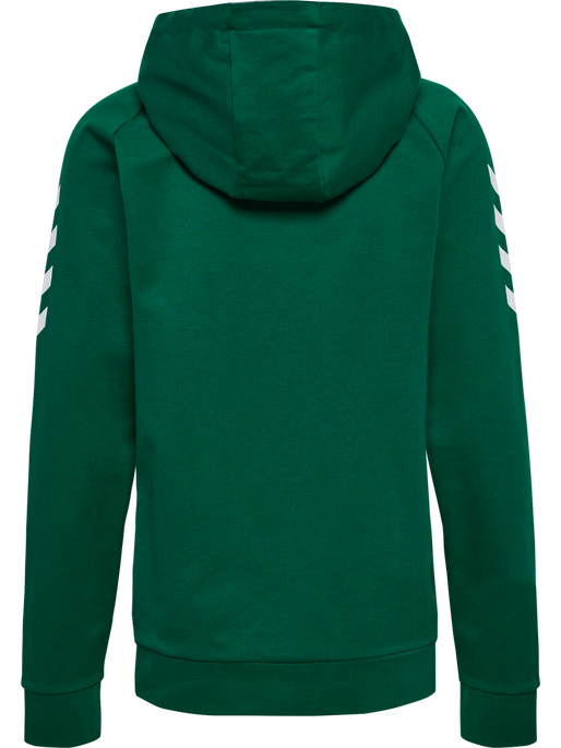 HMLGO COTTON ZIP HOODIE WOMAN, EVERGREEN, packshot