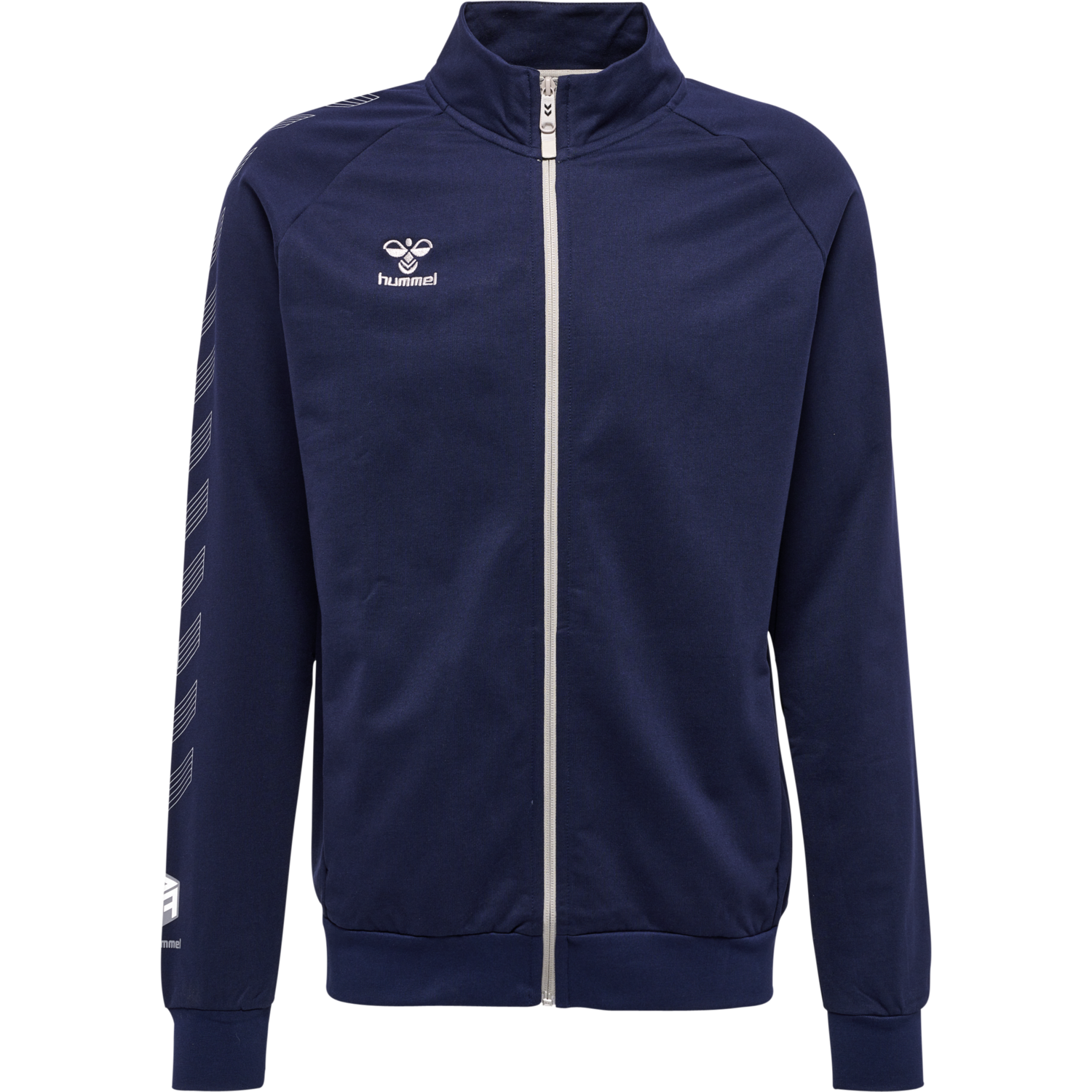 hmlMOVE GRID COTTON ZIP JACKET, MARINE, packshot