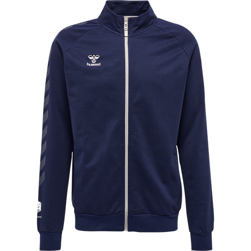hmlMOVE GRID COTTON ZIP JACKET, MARINE, packshot