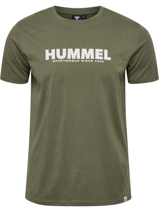 hmlLEGACY T-SHIRT, DEEP LICHEN GREEN, packshot