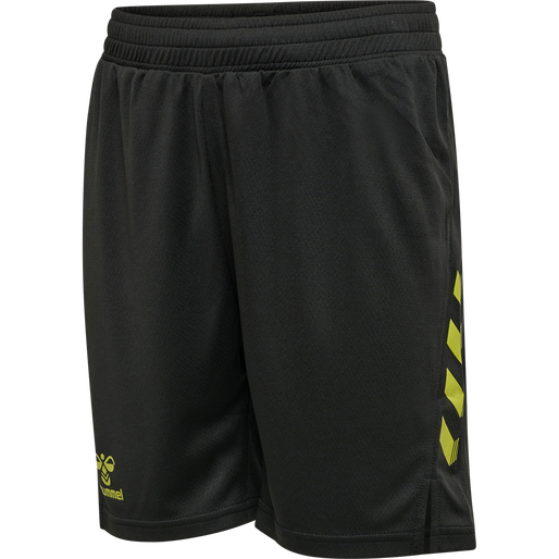 hmlONGRID POLY SHORTS KIDS, JET BLACK, packshot