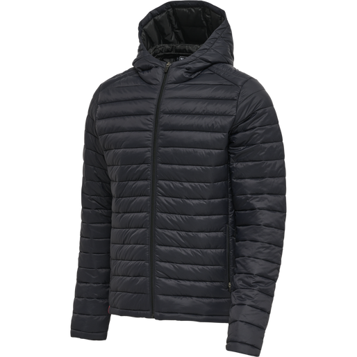 hmlRED QUILTED HOOD JACKET, BLACK, packshot