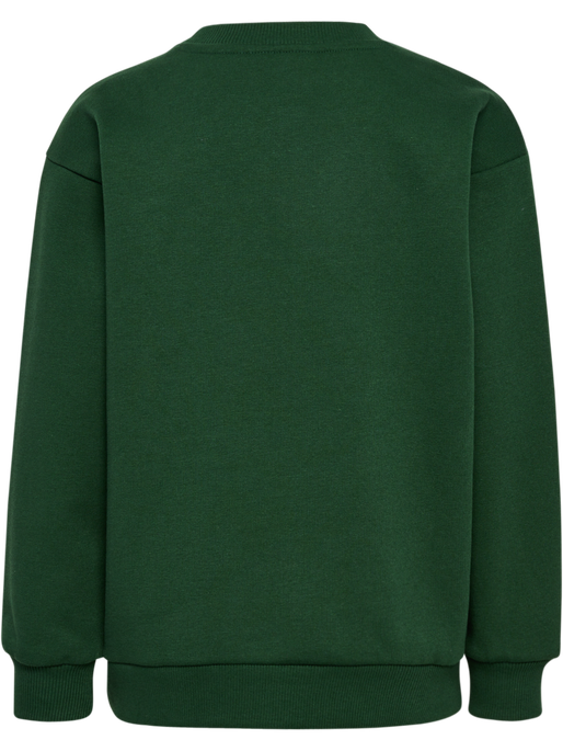 hmlJR LOOSE CREWNECK BEE, DARK GREEN, packshot