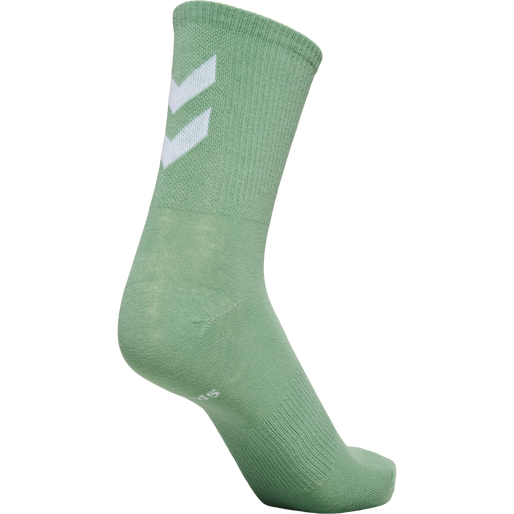 hmlCHEVRON COL 4-PACK SOCKS MIX, MIX GREEN SPRUCE/CELESTIAL BLUE, packshot