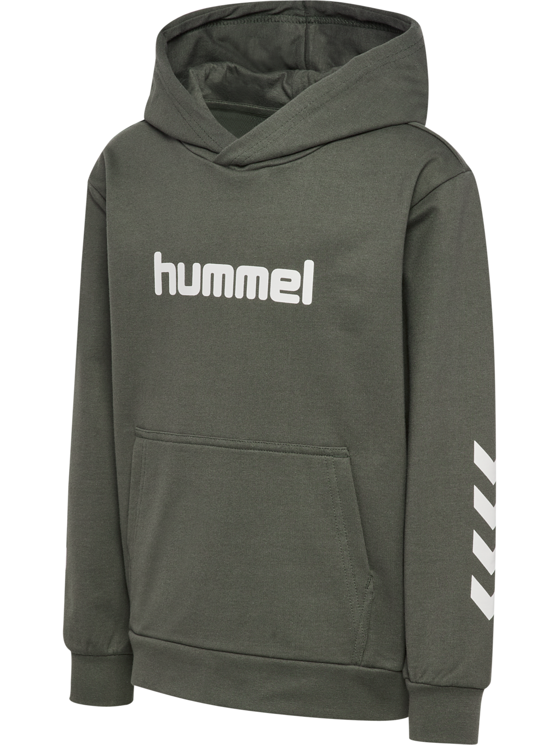 hmlJR REG LOGO HOODIE, CASTOR GRAY, packshot
