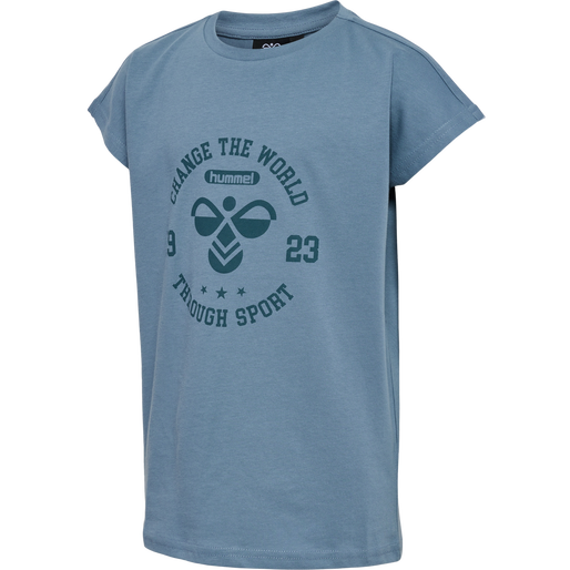 hmlMALIN T-SHIRT S/S, BLUE MIRAGE, packshot