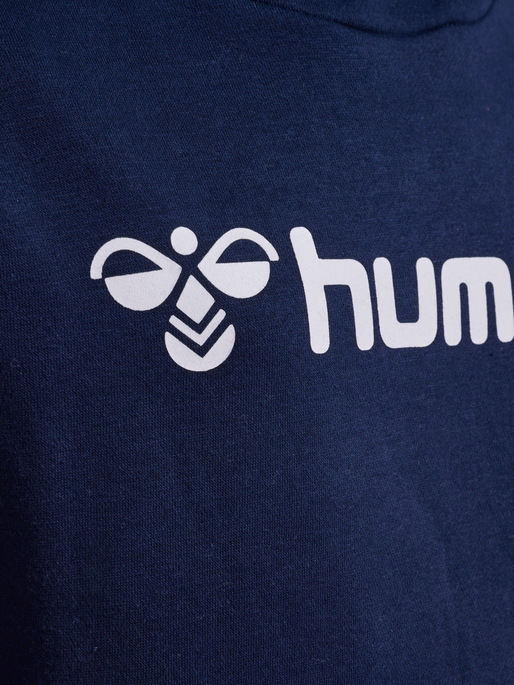 hmlMOVER COTTON HOODIE KIDS, MARINE hmlMOVER COTTON HOODIE KIDS, MARINE, packshot