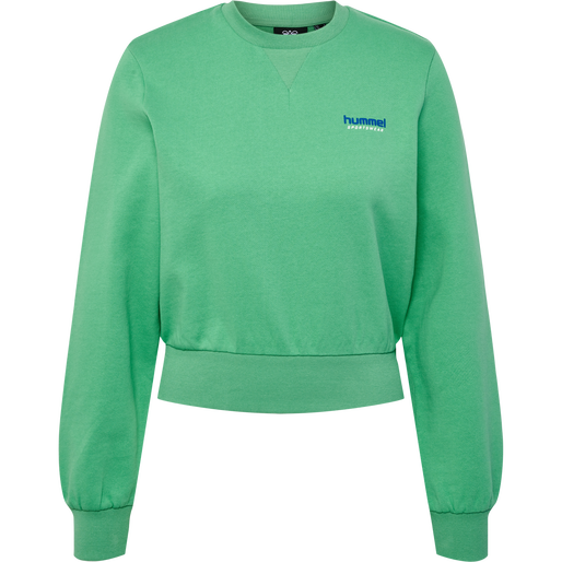 hmlLGC SHAI SHORT SWEATSHIRT, GREEN SPRUCE, packshot