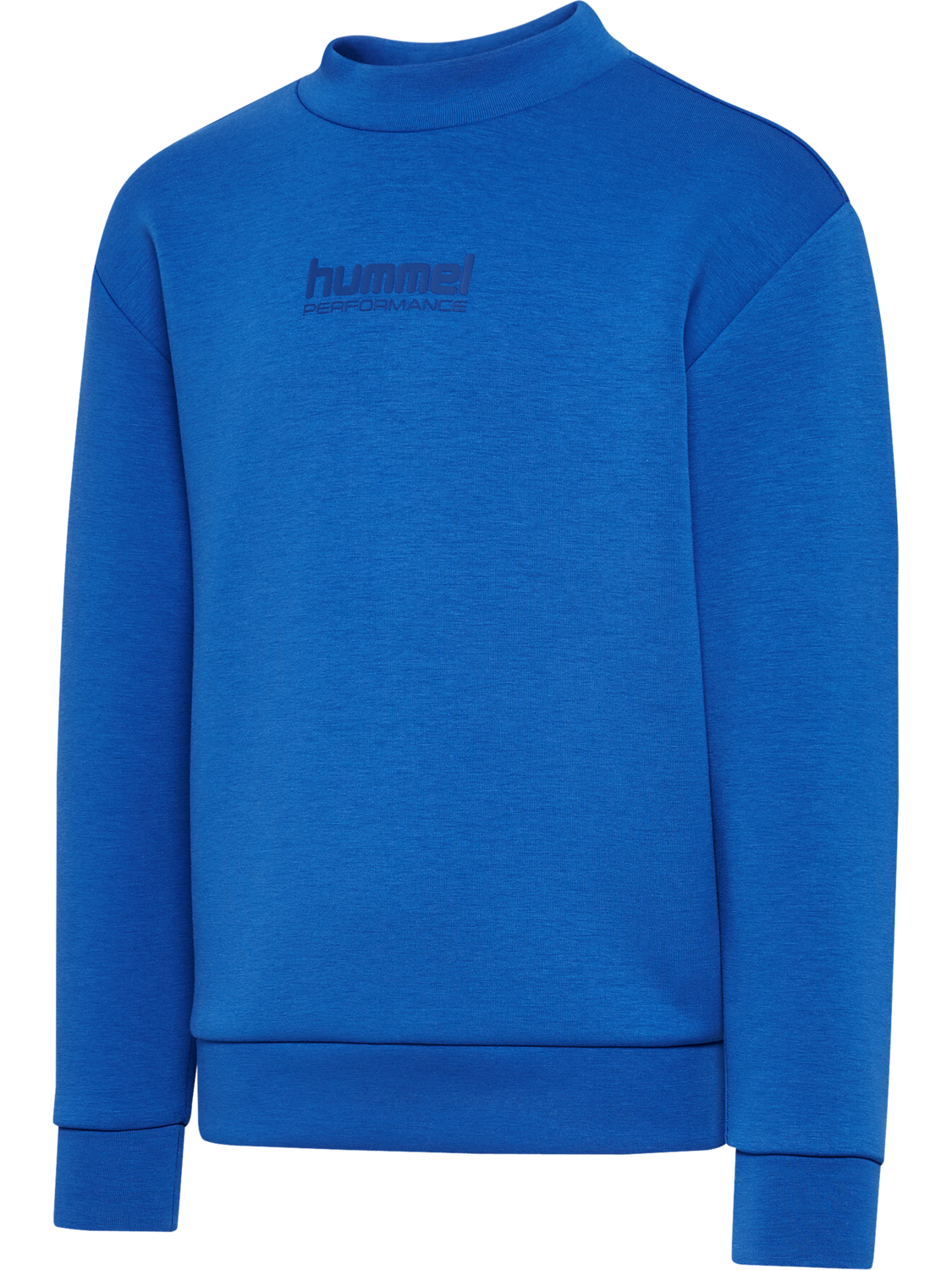 hmlJR FAST TECH FLEECE CREW, OLYMPIAN BLUE, packshot
