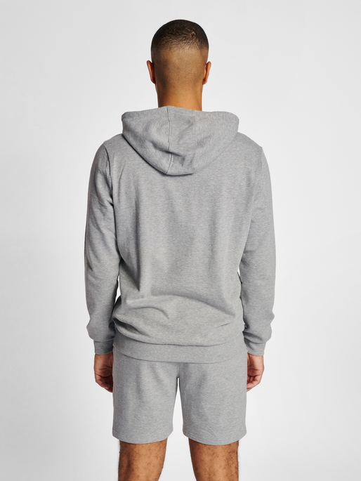 hmlIC FRED HOODIE, GREY MELANGE, model