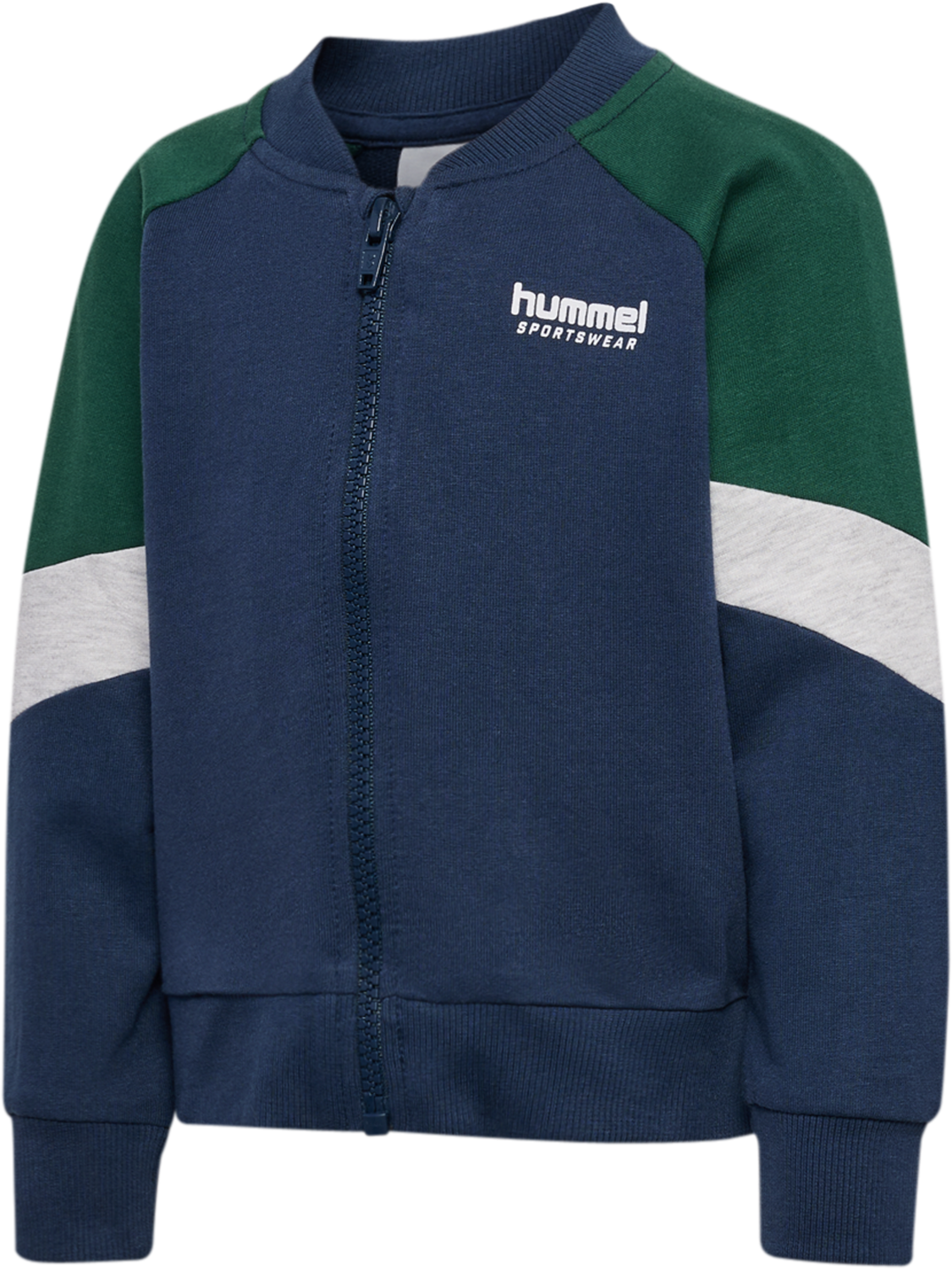 hmlMINI LOOSE BLOCK ZIP JACKET, DRESS BLUES, packshot